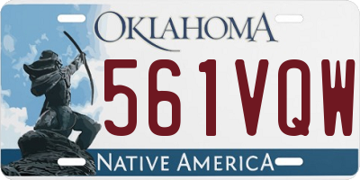 OK license plate 561VQW