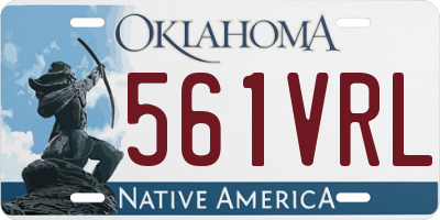 OK license plate 561VRL