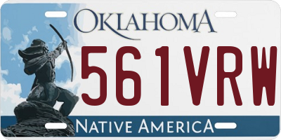 OK license plate 561VRW