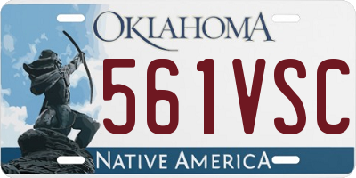 OK license plate 561VSC