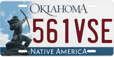 OK license plate 561VSE