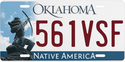 OK license plate 561VSF