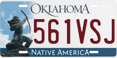 OK license plate 561VSJ