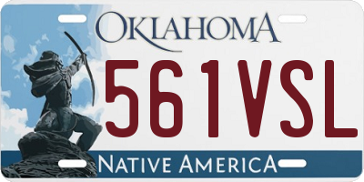OK license plate 561VSL