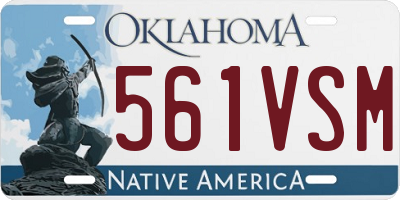 OK license plate 561VSM