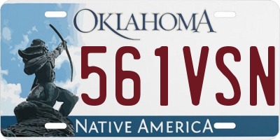 OK license plate 561VSN