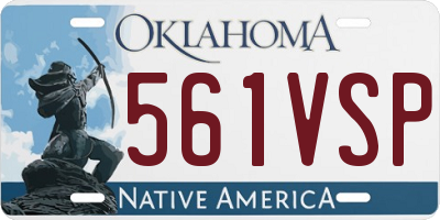 OK license plate 561VSP