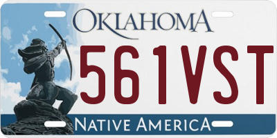 OK license plate 561VST
