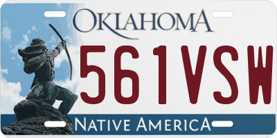 OK license plate 561VSW