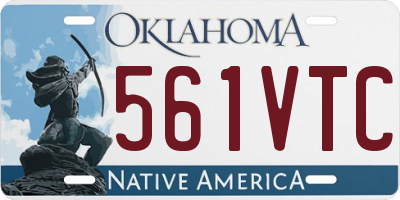 OK license plate 561VTC