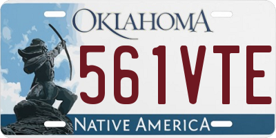 OK license plate 561VTE