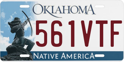 OK license plate 561VTF