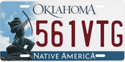 OK license plate 561VTG