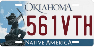 OK license plate 561VTH