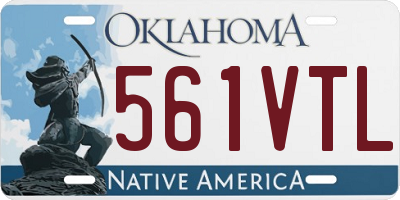 OK license plate 561VTL