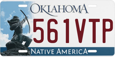 OK license plate 561VTP