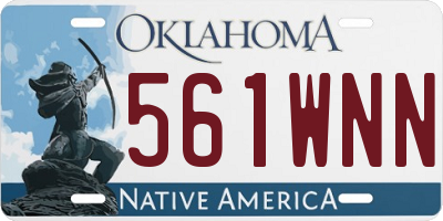 OK license plate 561WNN