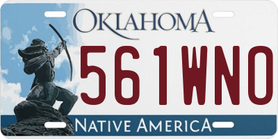 OK license plate 561WNO