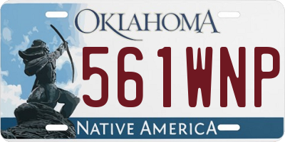 OK license plate 561WNP