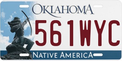 OK license plate 561WYC
