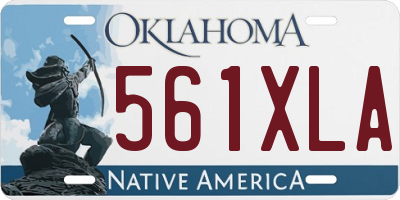 OK license plate 561XLA