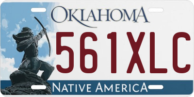 OK license plate 561XLC