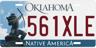 OK license plate 561XLE