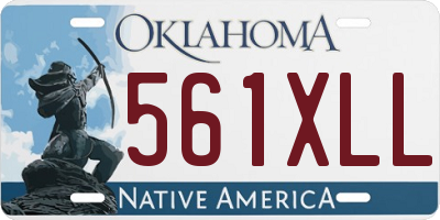 OK license plate 561XLL