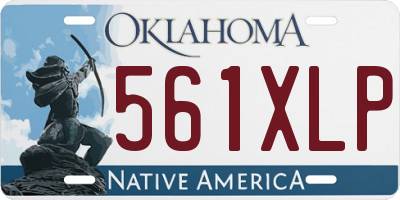 OK license plate 561XLP