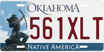 OK license plate 561XLT