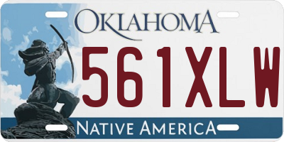 OK license plate 561XLW