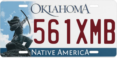OK license plate 561XMB