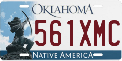 OK license plate 561XMC
