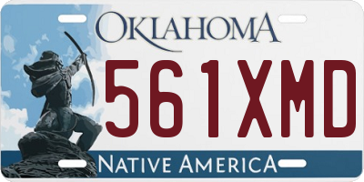 OK license plate 561XMD