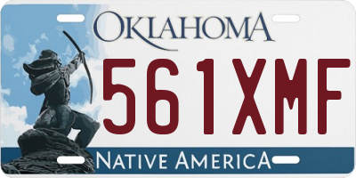 OK license plate 561XMF
