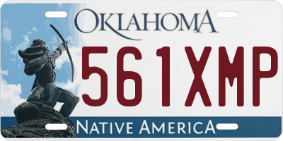OK license plate 561XMP