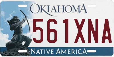 OK license plate 561XNA