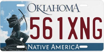 OK license plate 561XNG