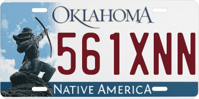 OK license plate 561XNN