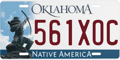 OK license plate 561XOC
