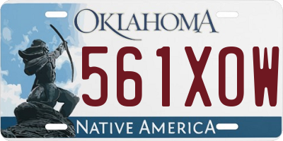 OK license plate 561XOW