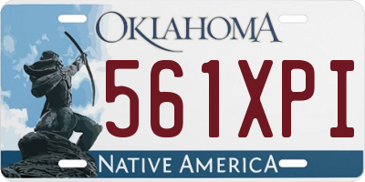 OK license plate 561XPI