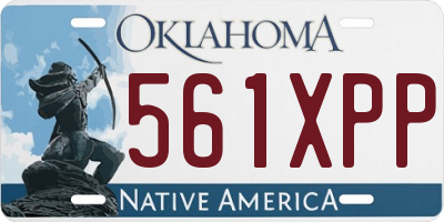 OK license plate 561XPP