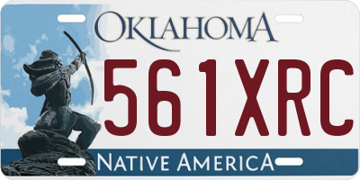OK license plate 561XRC