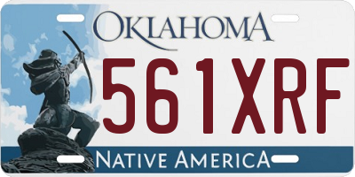 OK license plate 561XRF