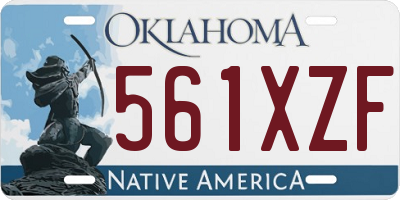 OK license plate 561XZF
