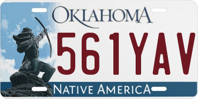 OK license plate 561YAV