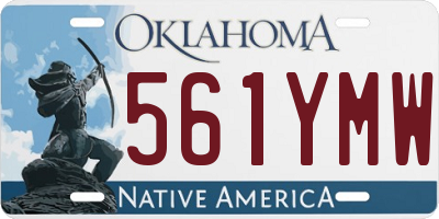 OK license plate 561YMW