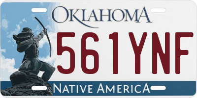 OK license plate 561YNF