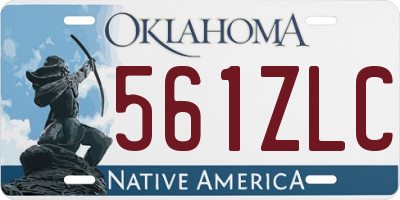 OK license plate 561ZLC
